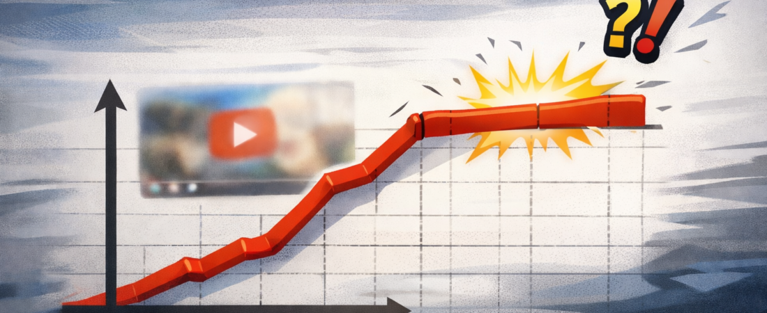 為什麼YouTube影片持續上升，卻突然停住？其實不是失敗，而是正常現象